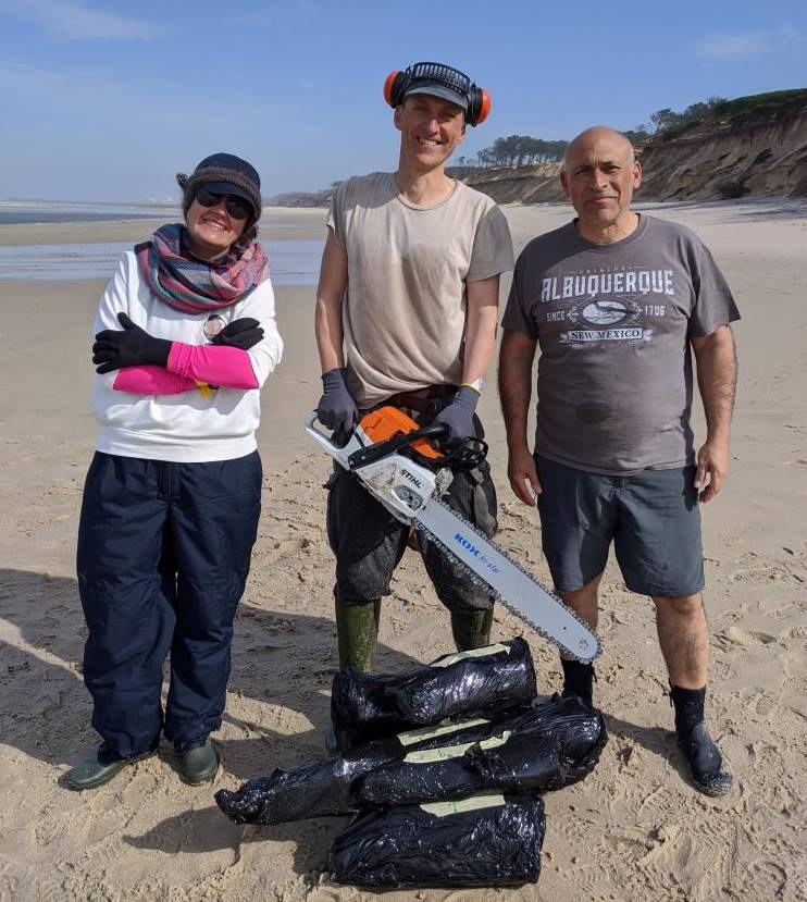 The team with the samples we found after a long work day